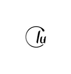 Lu Stylish Fashion Logo Initial Concept With High