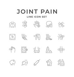 Set Line Icons Of Joint Pain