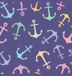 Colorful Anchor Pattern Seamless Background