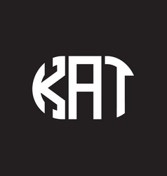 Kat Letter Logo Design On Black Background