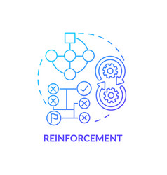 Reinforcement Blue Gradient Concept Icon