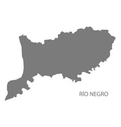 Rio Negro Uruguay Map Grey