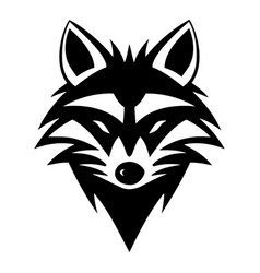 Black White Raccoon Head Logo And Icon Clip Art