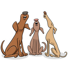 Cartoon Barking Or Howling Dogs Characters