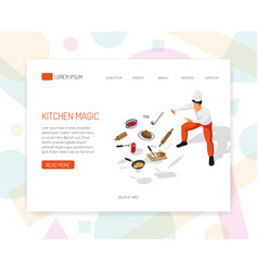 Cook Chef Isometric Design