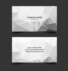 Grey Polygonal Visit Card Design