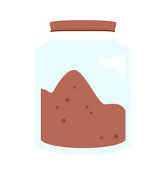 Chocolate Powder In Glass Jar