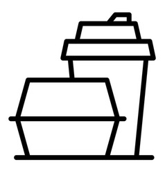 Lunch To Go Icon Outline Style