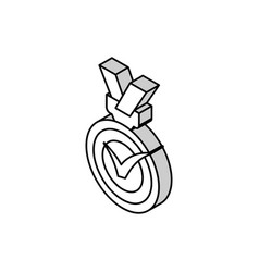 Medal Check Mark Isometric Icon