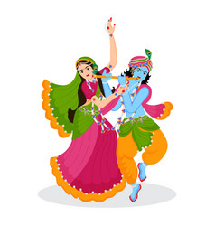 Radha Krishna Dancing Rasleela With Each Other