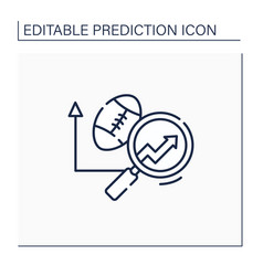 Sports Predictive Analytics Line Icon