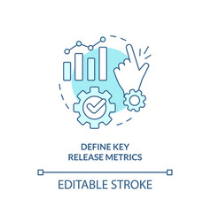 Define Key Metrics Turquoise Concept Icon