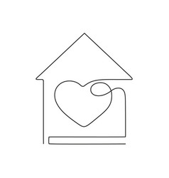 House Outline With Heart Inside Sweet Home