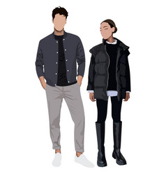 Stylish Couple Of Young People Man And Woman On A