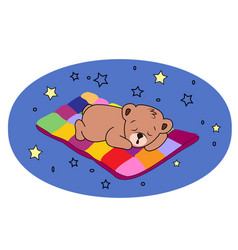 A Teddy Bear Sleeps On Blanket Soaring In The Sky