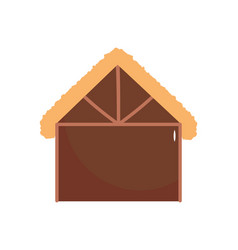 Manger House Icon Flat Style