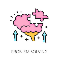 Mental Health Icon Problem Solving Linear Sign