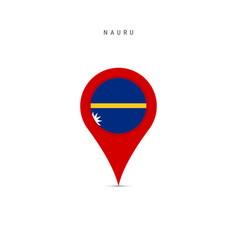 Teardrop Map Marker With Flag Of Nauru Flat