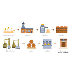 Whiskey Production Cycle Infographics