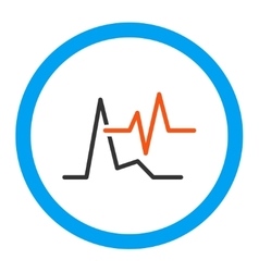 Patient heart rounded icon Royalty Free Vector Image