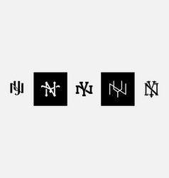 Initial Letters Ny Monogram Logo Design Bundle