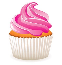 Pink cupcake Royalty Free Vector Image - VectorStock