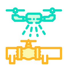 Pipeline Inspection Drone Color Icon