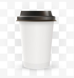 Close Up Of Blank Paper Coffee Cup