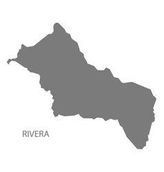 Rivera Uruguay Map Grey