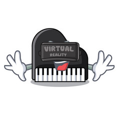 Virtual Reality Piano Mascot Cartoon Style