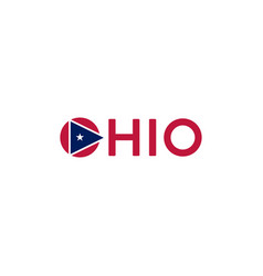 Abstract Minimalist Wordmark Ohio Flag Logo