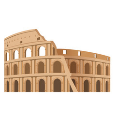 Roman Colliseum Ruin Color Icon Tourism And