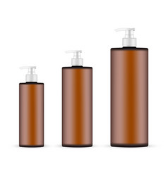 Amber Cosmetic Bottles Set For Shampoo Or Lotion