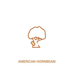 American Hornbeam Tree Concept 2 Colored Icon