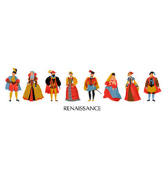 Renaissance Style Colored Icon Set