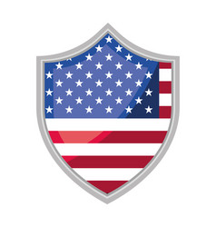 American Flag In Shield