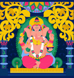 Ancient Indian Hindu God Ganesha Composition