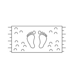 Bathroom Foot Mat Outline Icon Eps 10