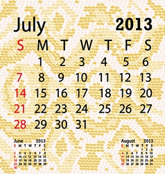 July 2013 Calendar Albino Snake Skin