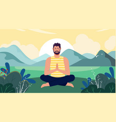 Man Meditating Concept