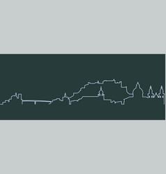 Salzburg Single Line Skyline