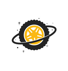 Tire World Icon Logo Design Template