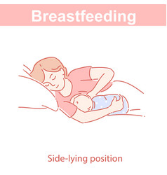 Breastfeeding Side-lying Position Woman Feeding