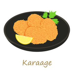 Karaage Icon Cartoon Style