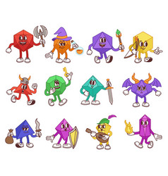 Board Game Dice Mascot Characters Fantasy