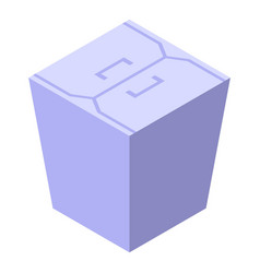 Fast Food Box Icon Isometric Snack Pack