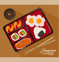 Japanese Menu In Bento Box