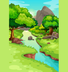 Forest With A River Background