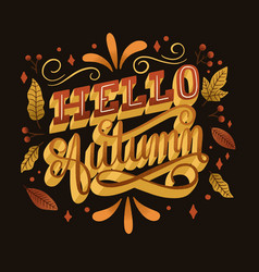 Hello Autumn Lettering Design