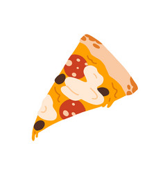 Pizza Slice Italian Fast Food Triangle Cut Piece